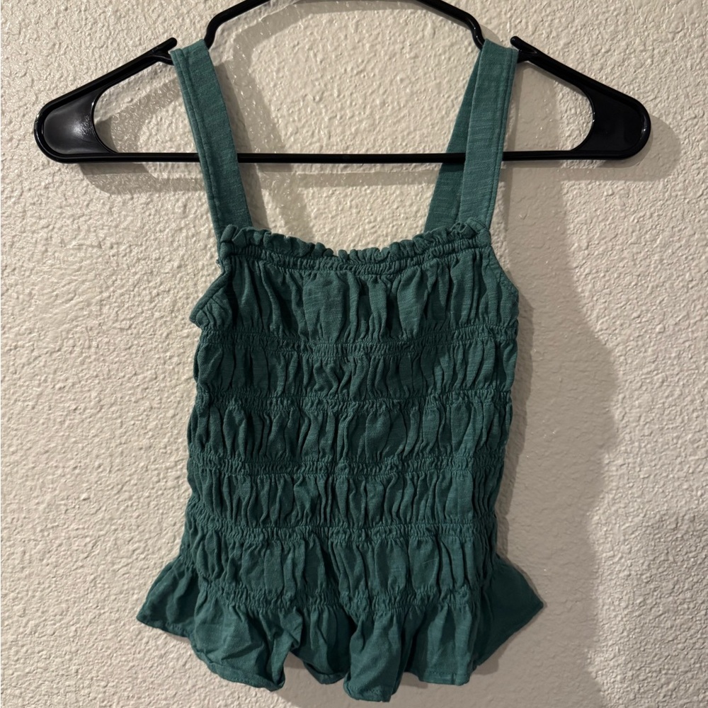Universal Thread Green Sleeveless Ruffle Top - Picture 2 of 3